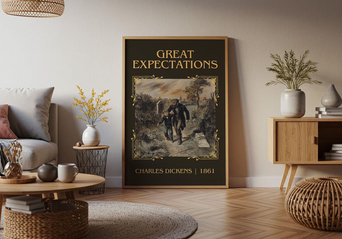 Great Expectations by Charles Dickens High Quality Poster Print. Fast, Free Delivery Wall Art. Author, Title Book/Novel Artwork. Minimalist