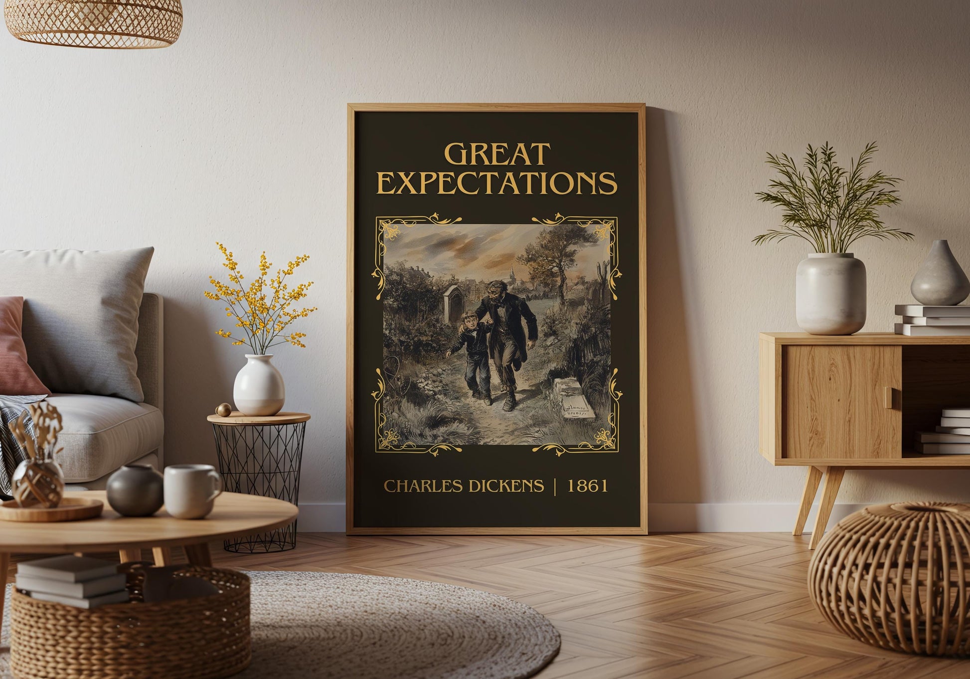 Great Expectations by Charles Dickens High Quality Poster Print. Fast, Free Delivery Wall Art. Author, Title Book/Novel Artwork. Minimalist