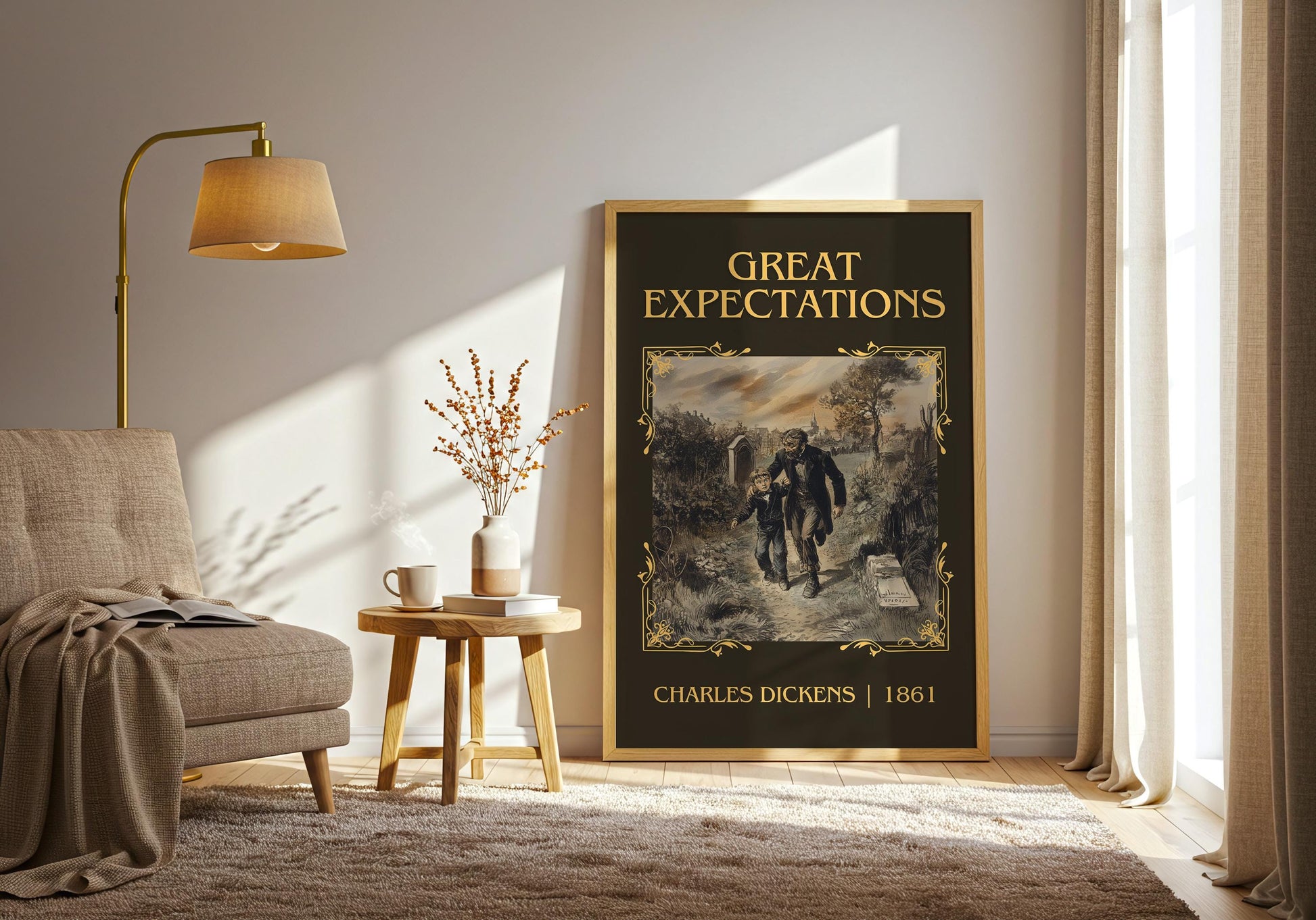 Great Expectations by Charles Dickens High Quality Poster Print. Fast, Free Delivery Wall Art. Author, Title Book/Novel Artwork. Minimalist