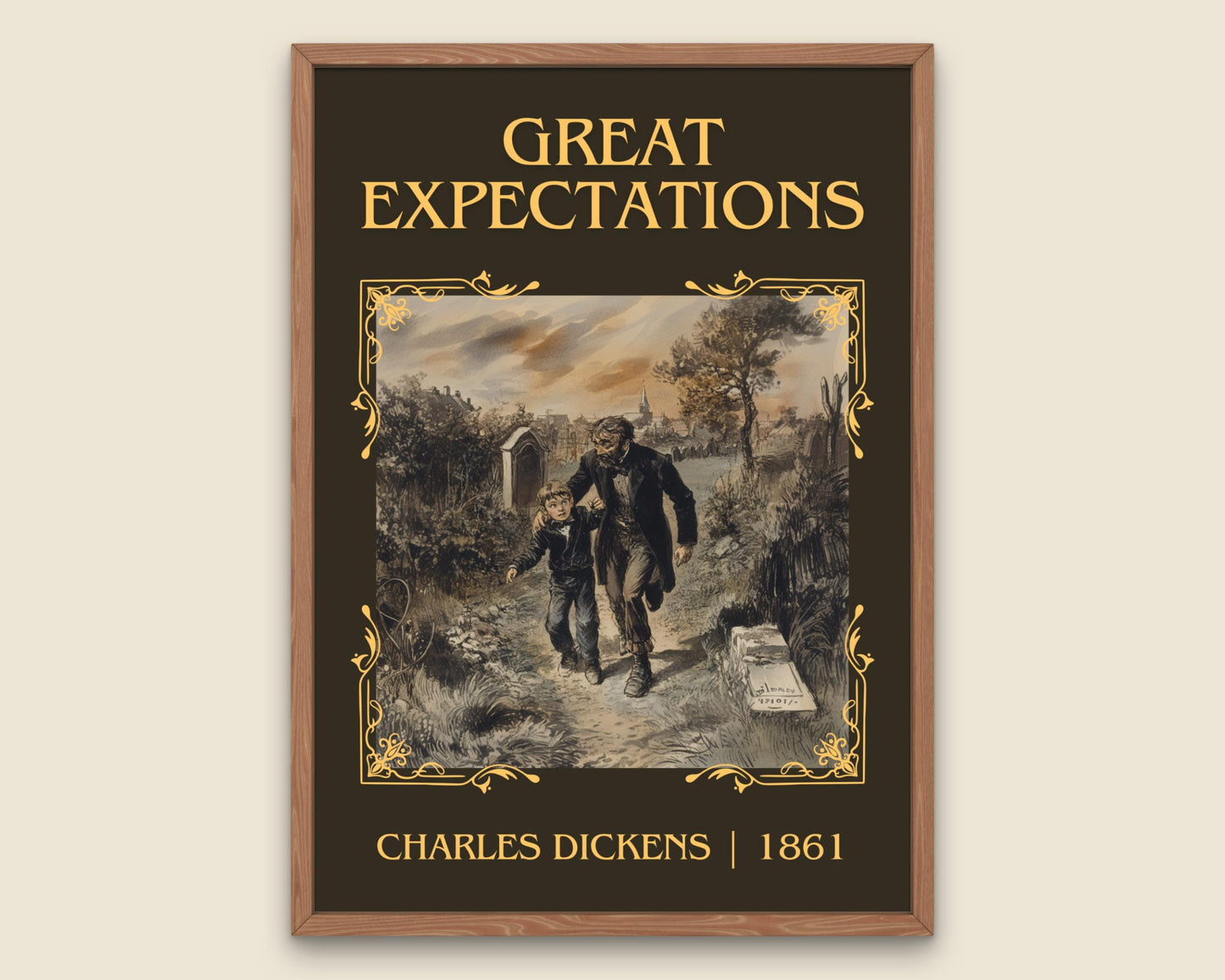 Great Expectations by Charles Dickens High Quality Poster Print. Fast, Free Delivery Wall Art. Author, Title Book/Novel Artwork. Minimalist