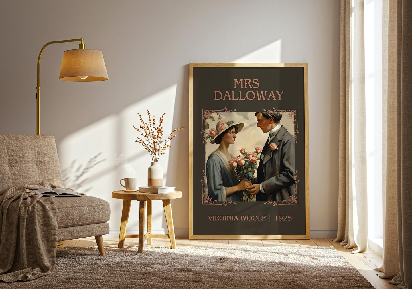 Mrs Dalloway by Virginia Woolf High Quality Poster Print. Fast, Free Delivery Wall Art. Author, Title Book/Novel Artwork. Minimalist
