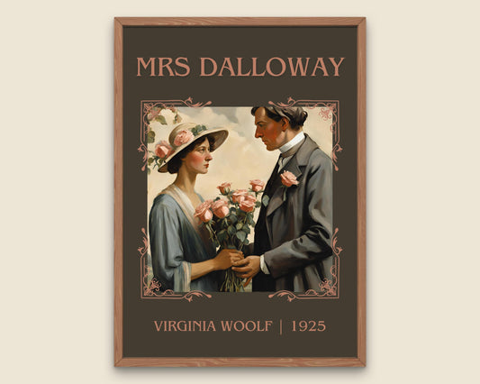 Mrs Dalloway by Virginia Woolf High Quality Poster Print. Fast, Free Delivery Wall Art. Author, Title Book/Novel Artwork. Minimalist