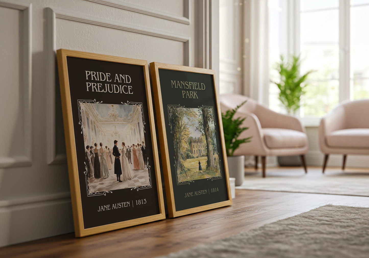 Pride and Prejudice by Jane Austen High Quality Poster Print. Fast, Free Delivery Wall Art. Author, Title Book/Novel Artwork. Minimalist