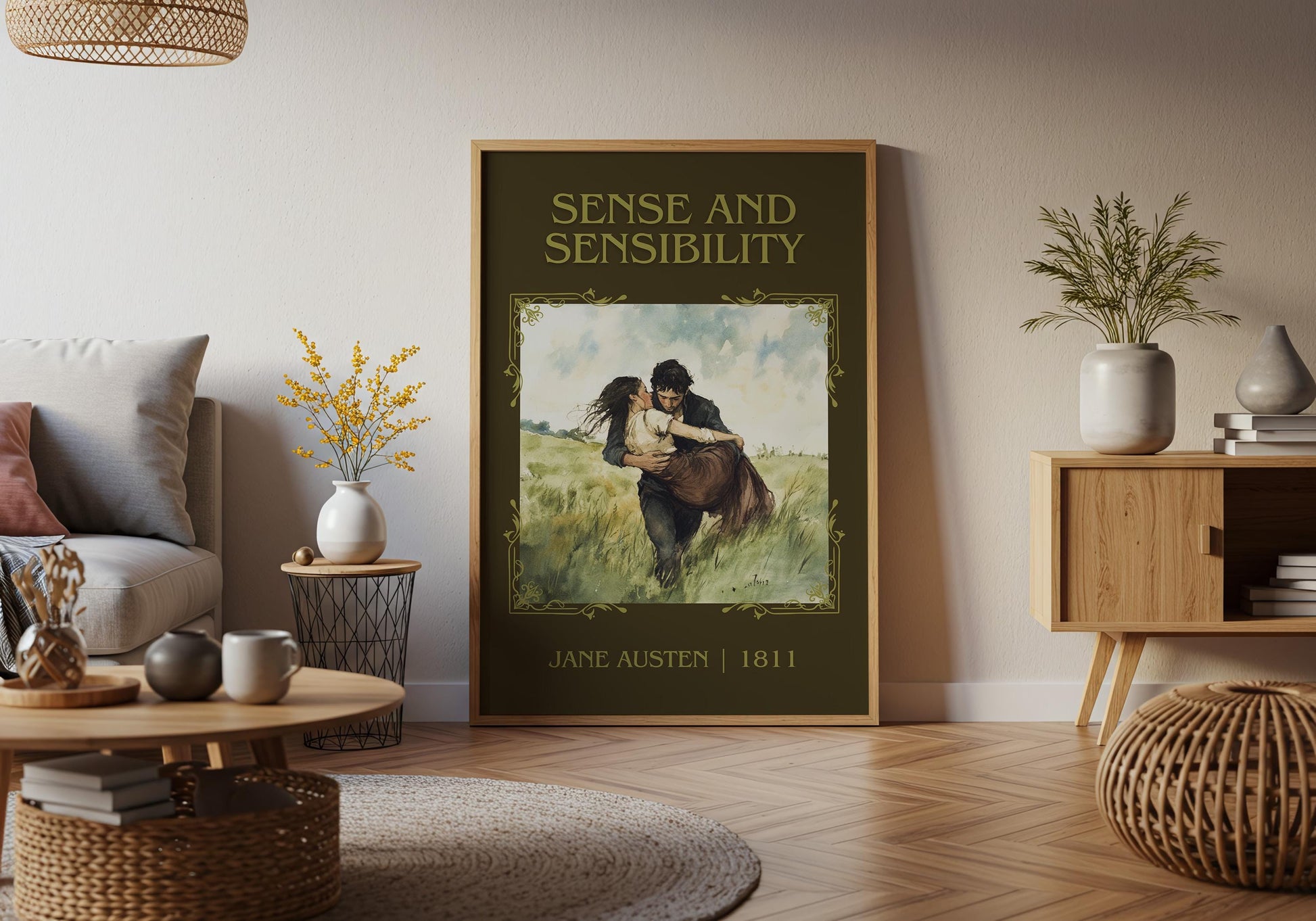 Sense and Sensability by Jane Austen High Quality Poster Print. Fast, Free Delivery Wall Art. Author, Title Book/Novel Artwork. Minimalist