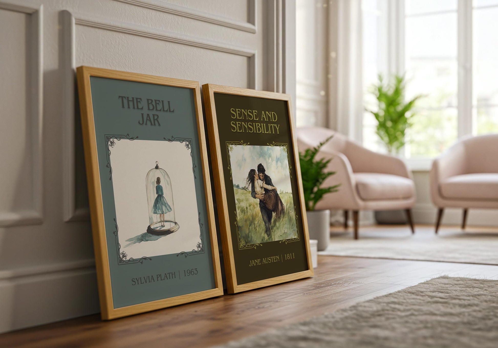 Sense and Sensability by Jane Austen High Quality Poster Print. Fast, Free Delivery Wall Art. Author, Title Book/Novel Artwork. Minimalist