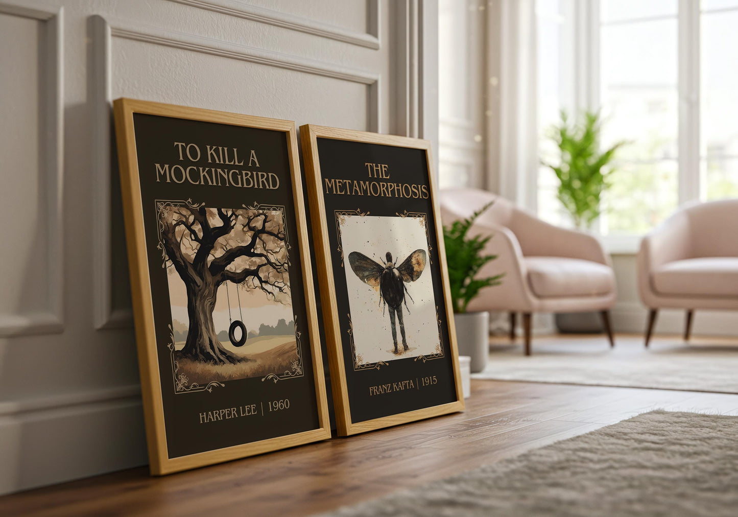 To Kill A Mockingbird by Harper Lee High Quality Poster Print. Free Delivery Wall Art. Author&Title Graphic Book/Novel Minimalist Home Art