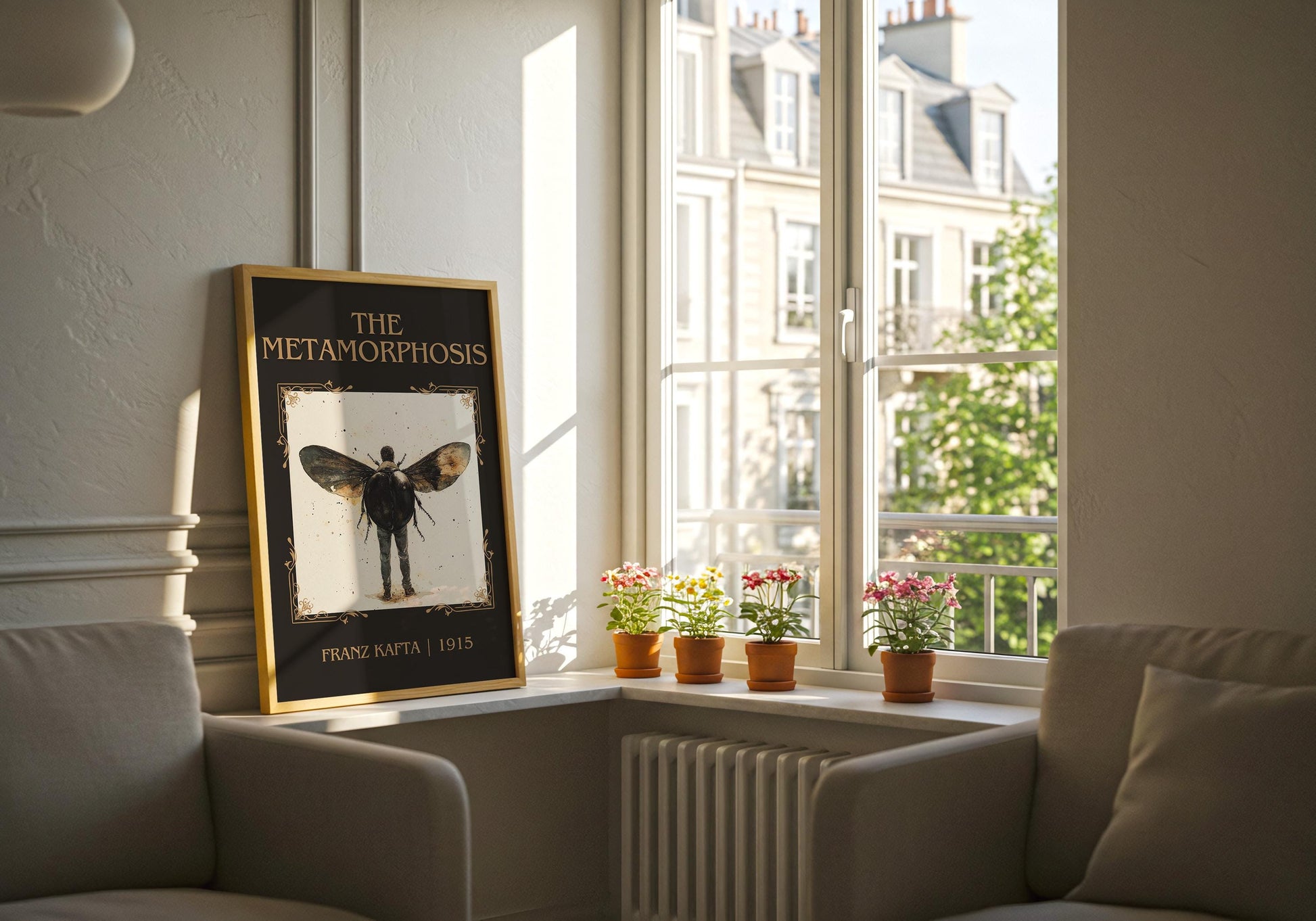 The Metamorphosis by Franz Kafta High Quality Poster Print. Fast, Free Delivery Wall Art. Author & Title Book/Novel Artwork. Minimalist Home