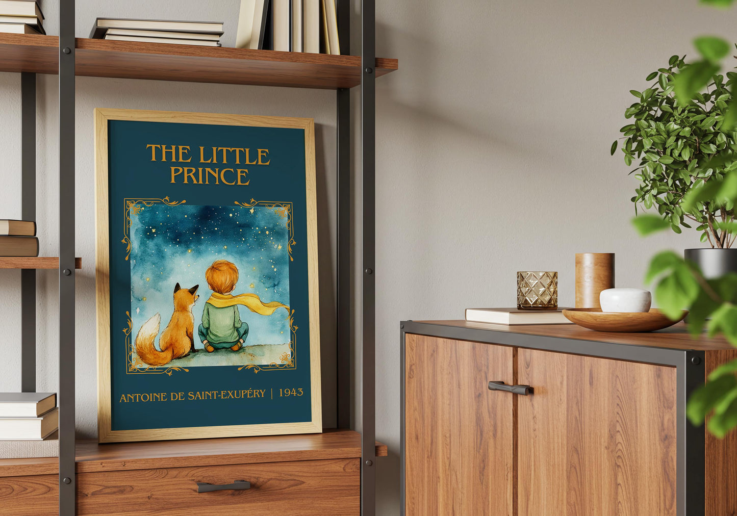 The Little Prince by Antoine de Saint-Exupery High Quality Poster Print. Fast Delivery Wall Art.Title,Author Book/Novel Artwork. Minimalist