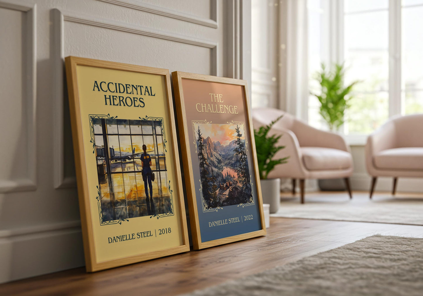 Accidental Heroes by Danielle Steel High Quality Poster Print. Free Delivery Wall Art. Author and Blurb Book / Novel Minimalist Art. Book