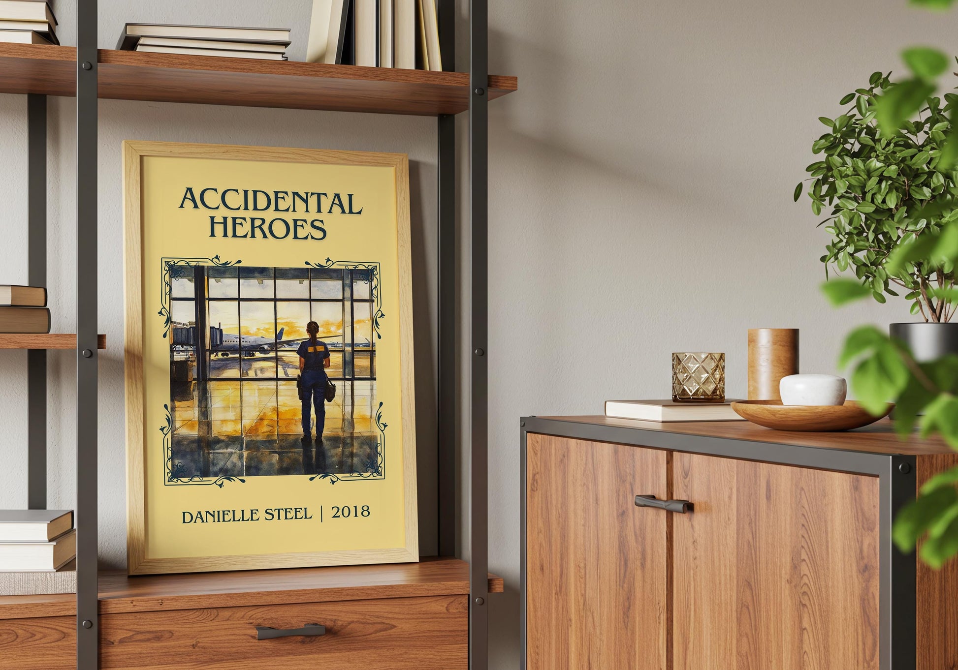 Accidental Heroes by Danielle Steel High Quality Poster Print. Free Delivery Wall Art. Author and Blurb Book / Novel Minimalist Art. Book