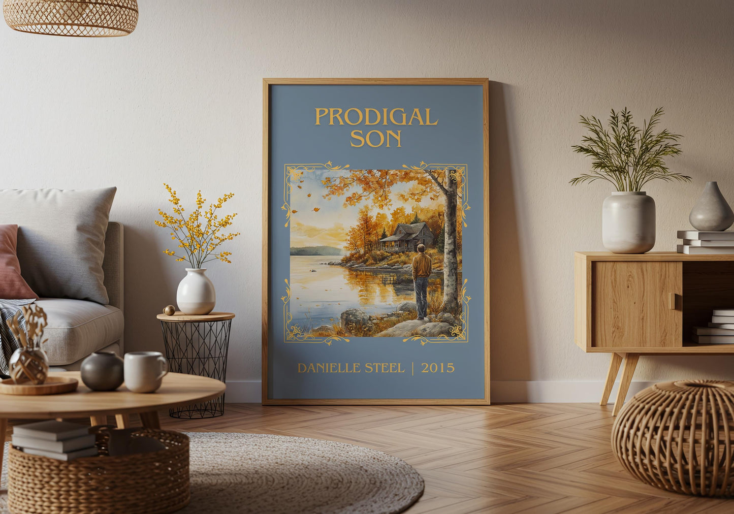 Prodigal Son by Danielle Steel High Quality Poster Print. Free Delivery Wall Art. Author and Blurb Book / Novel Minimalist Gift Home Art