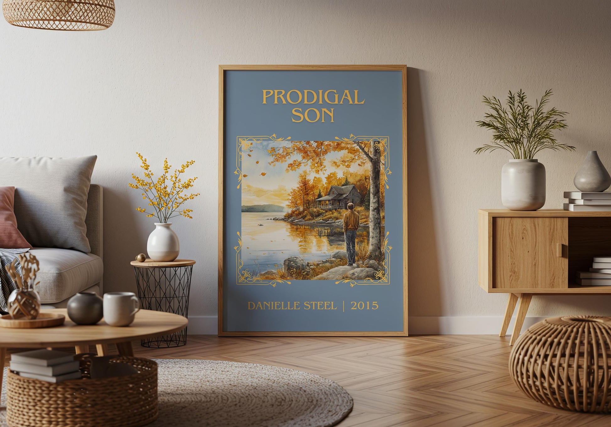 Prodigal Son by Danielle Steel High Quality Poster Print. Free Delivery Wall Art. Author and Blurb Book / Novel Minimalist Gift Home Art