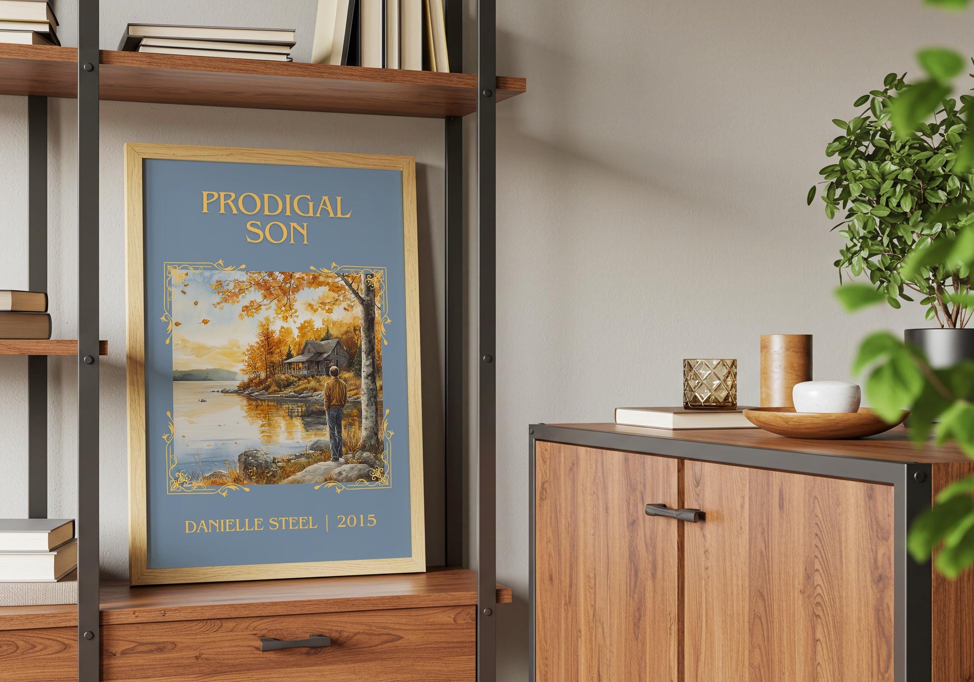 Prodigal Son by Danielle Steel High Quality Poster Print. Free Delivery Wall Art. Author and Blurb Book / Novel Minimalist Gift Home Art