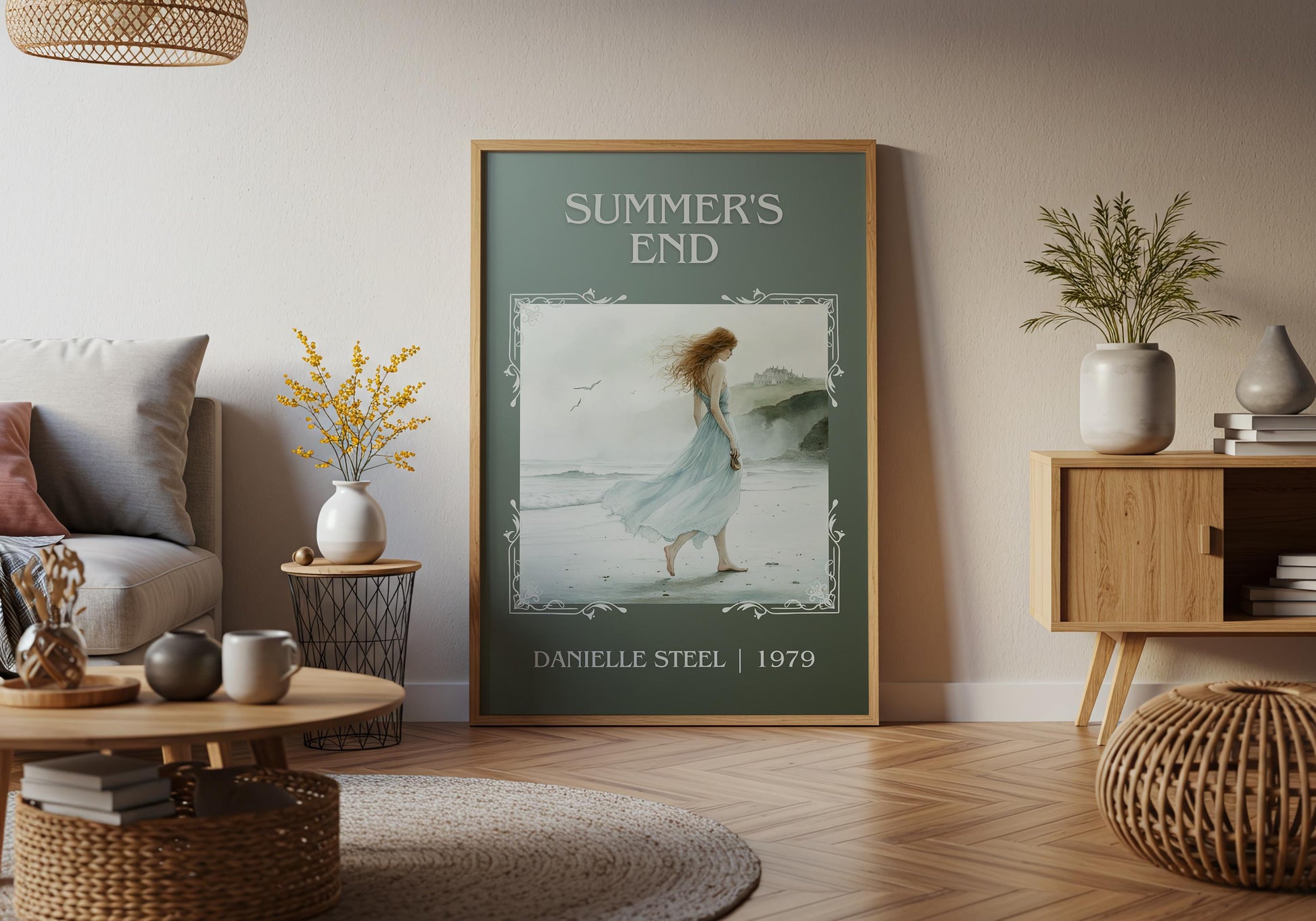 Summers End by Danielle Steel High Quality Poster Print. Free Delivery Wall Art-Author & Blurb Book/Novel Minimalist Art Home Gift