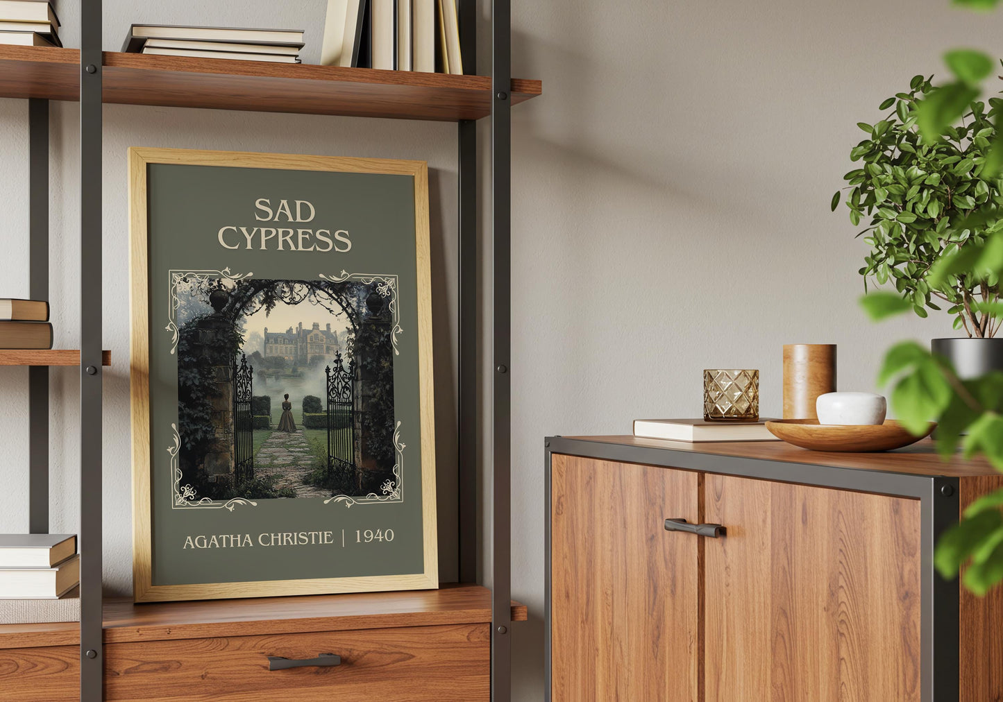 Sad Cypress by Agatha Christie High Quality Poster Print. Free Delivery Wall Art. Author & Blurb Book/Novel Minimalist Art Gift