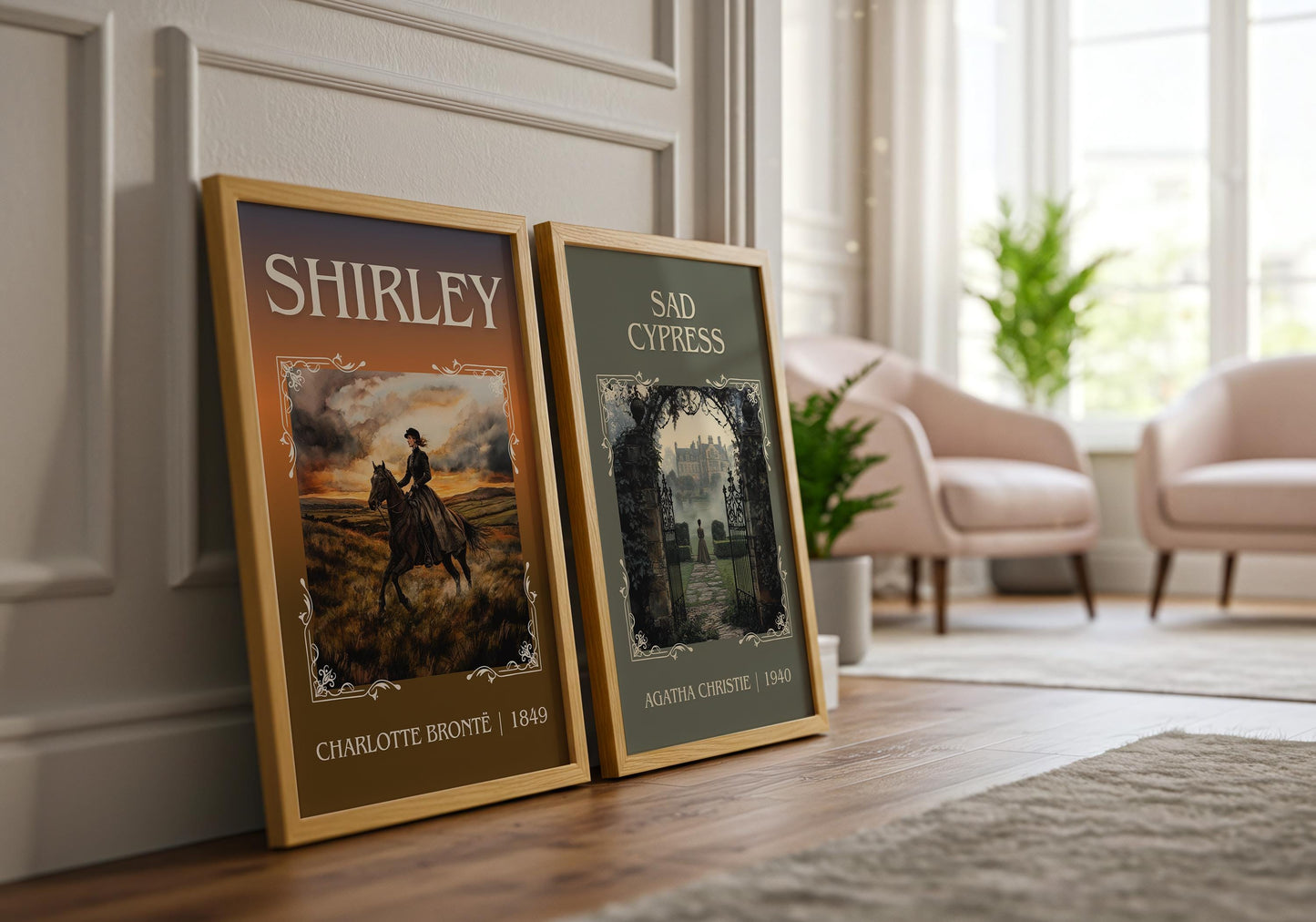 Shirley by Charlotte Bronte High Quality Poster Print. Free Delivery Wall Art. Author & Blurb Book/Novel Minimalist Art Gift