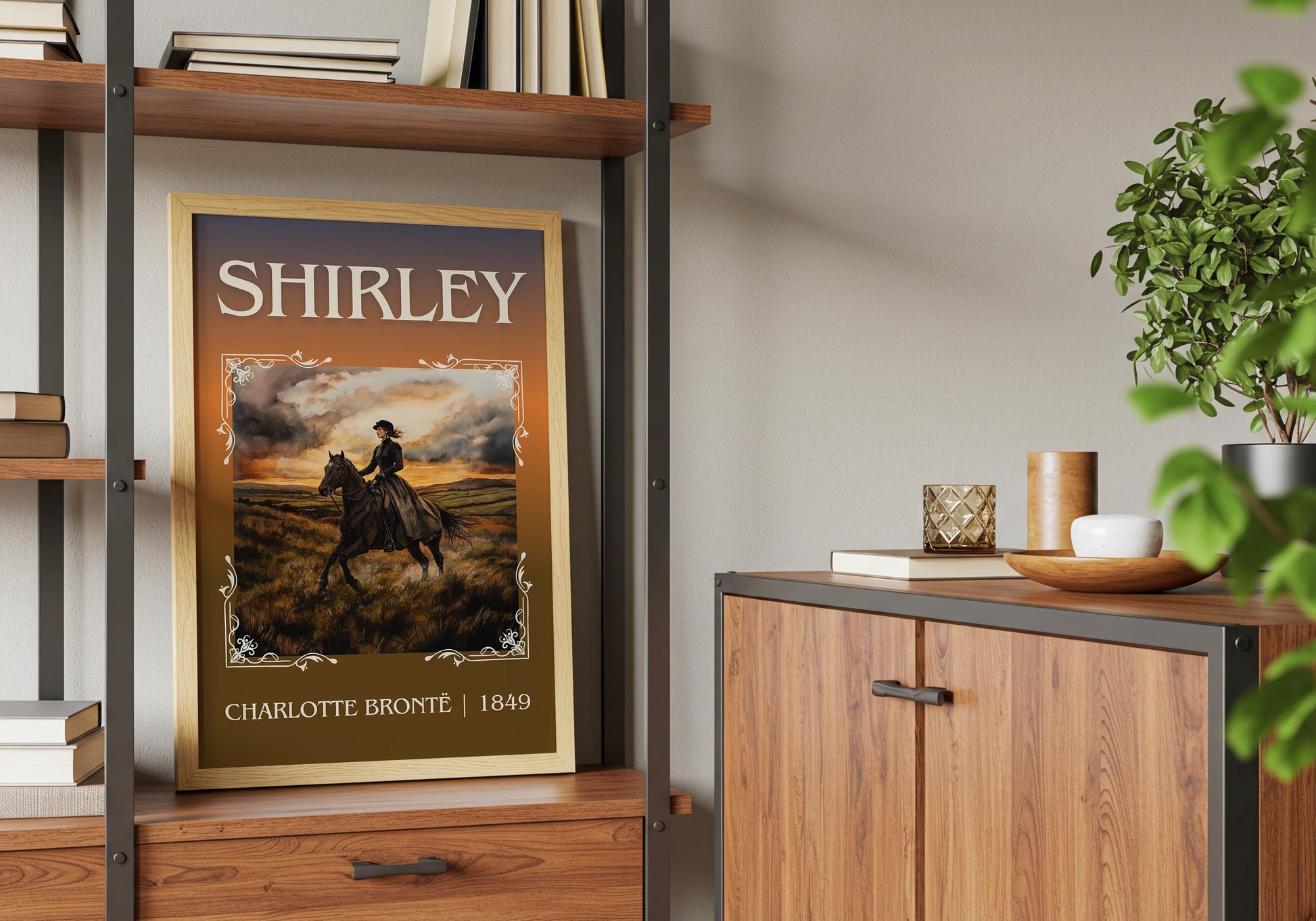 Shirley by Charlotte Bronte High Quality Poster Print. Free Delivery Wall Art. Author & Blurb Book/Novel Minimalist Art Gift