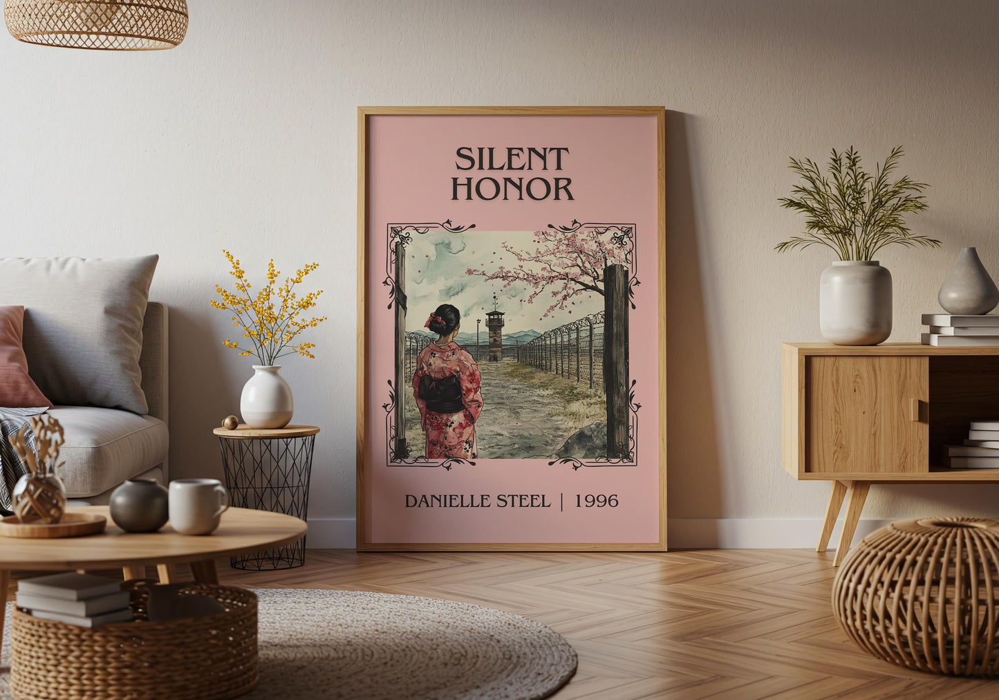 Silent Honor by Danielle Steel High Quality Poster Print. Free Delivery Wall Art. Author & Blurb Book/Novel Minimalist Art Gift