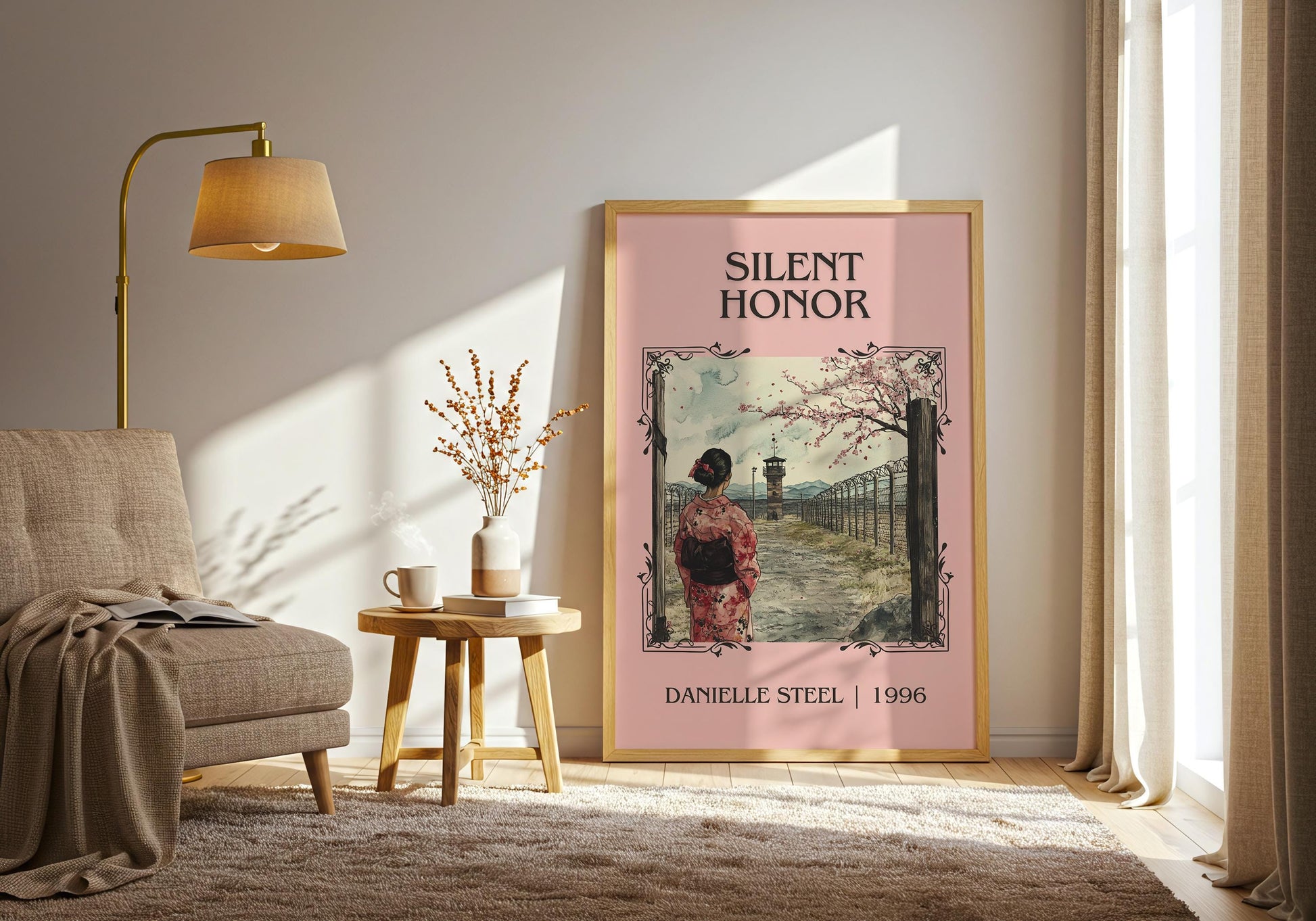 Silent Honor by Danielle Steel High Quality Poster Print. Free Delivery Wall Art. Author & Blurb Book/Novel Minimalist Art Gift