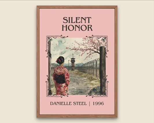 Silent Honor by Danielle Steel High Quality Poster Print. Free Delivery Wall Art. Author & Blurb Book/Novel Minimalist Art Gift