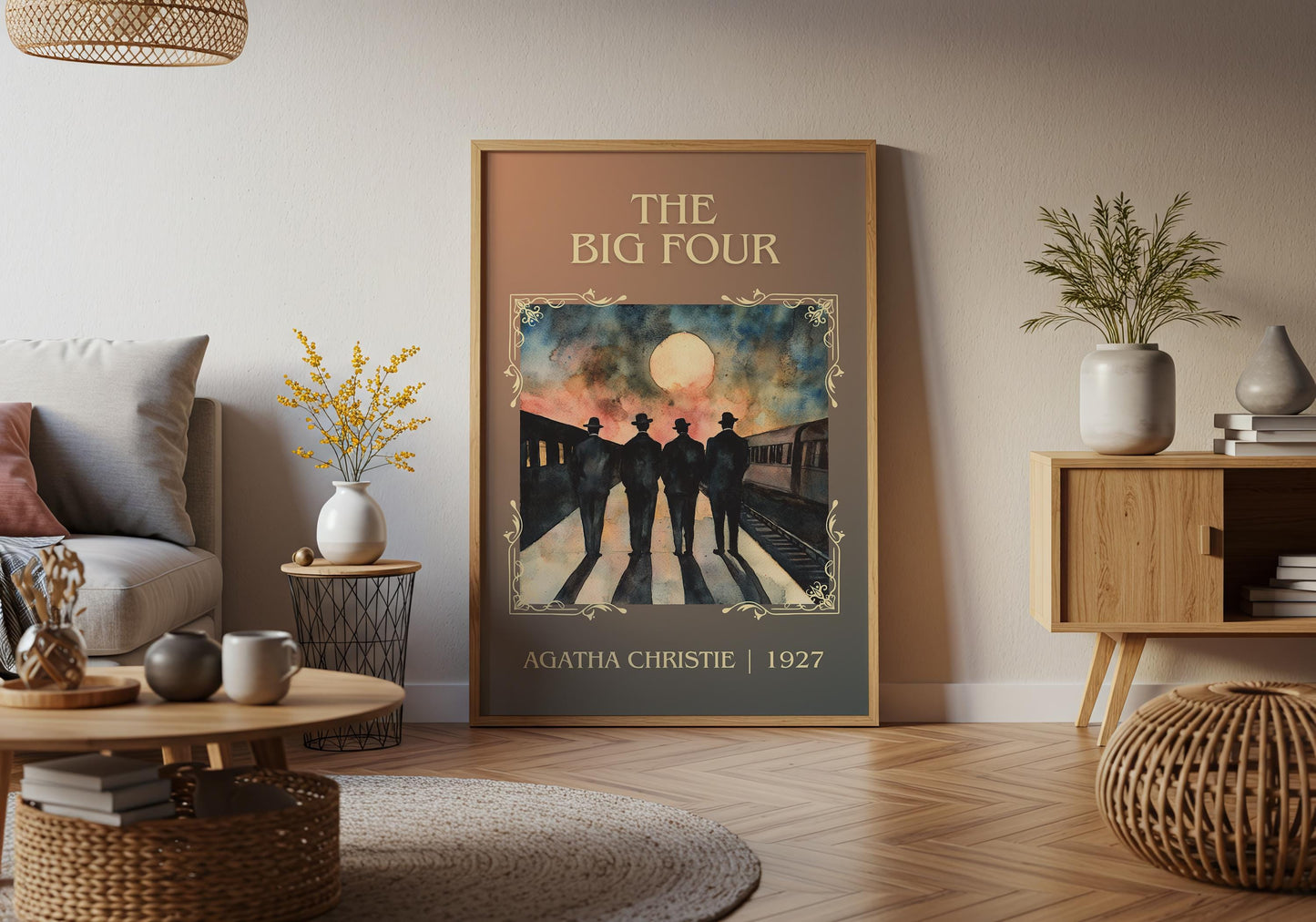 The Big Four by Agatha Christie High Quality Poster Print. Free Delivery Wall Art. Author & Blurb Book/Novel Minimalist Art Gift