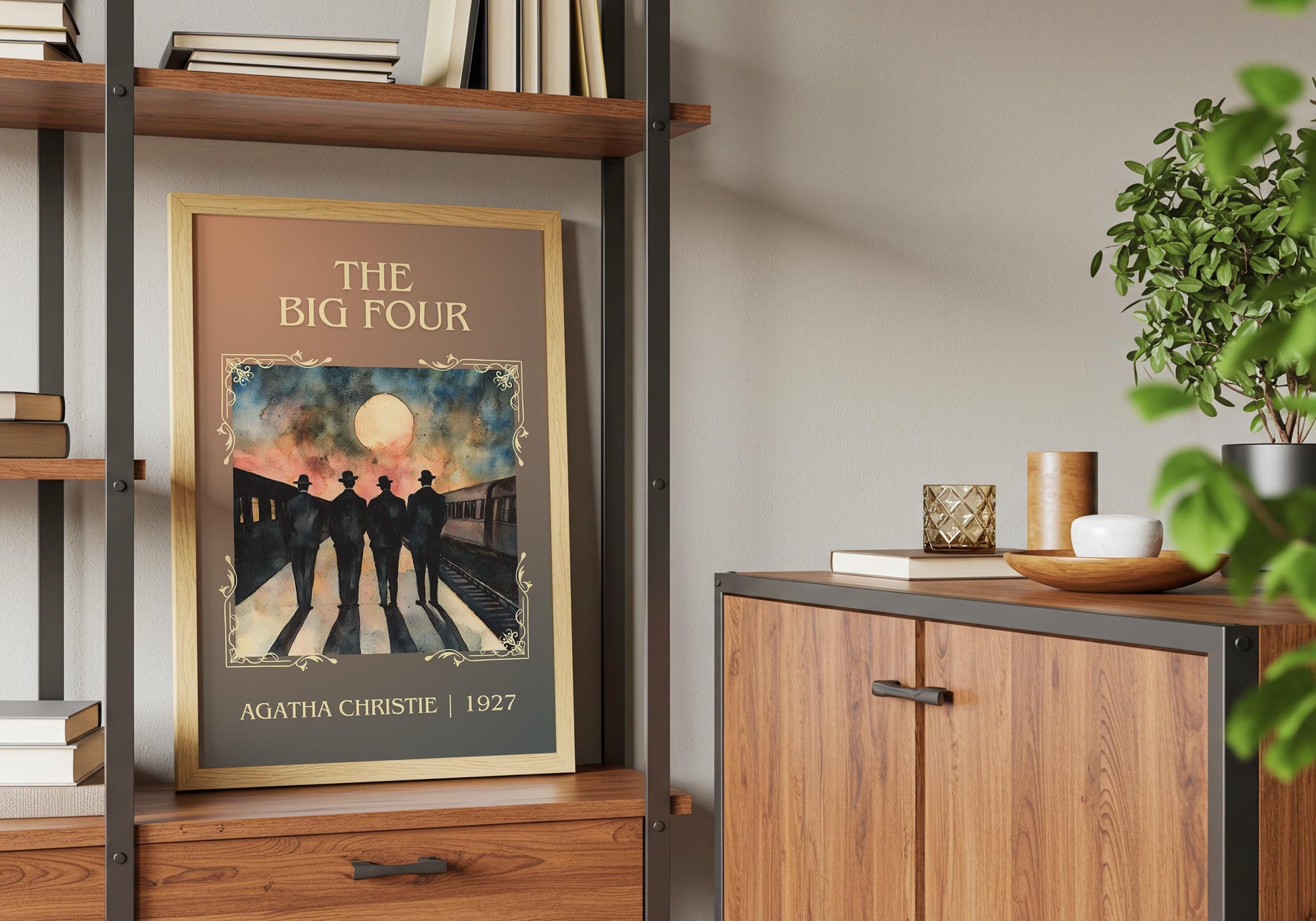 The Big Four by Agatha Christie High Quality Poster Print. Free Delivery Wall Art. Author & Blurb Book/Novel Minimalist Art Gift