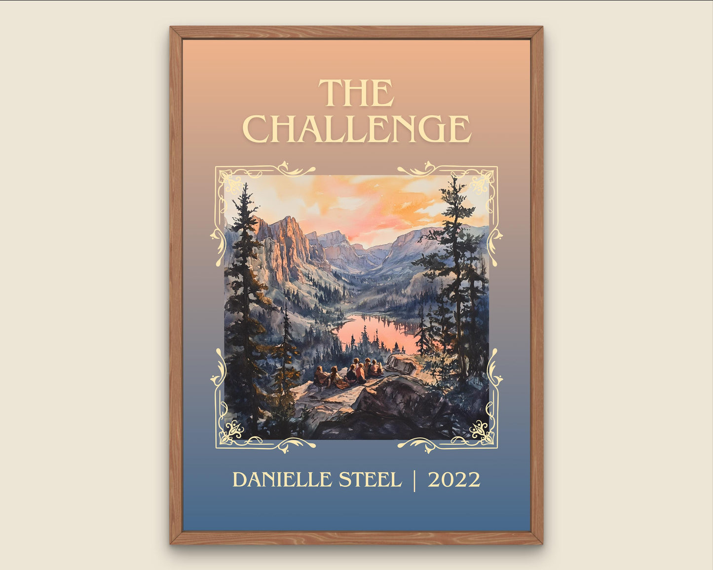The Challenge by Danielle Steel High Quality Poster Print. Free Delivery Wall Art. Author & Blurb Book/Novel Minimalist Art Gift Home Decor
