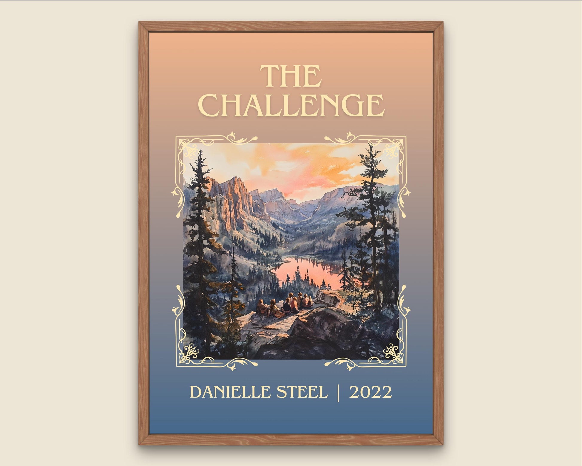 The Challenge by Danielle Steel High Quality Poster Print. Free Delivery Wall Art. Author & Blurb Book/Novel Minimalist Art Gift Home Decor