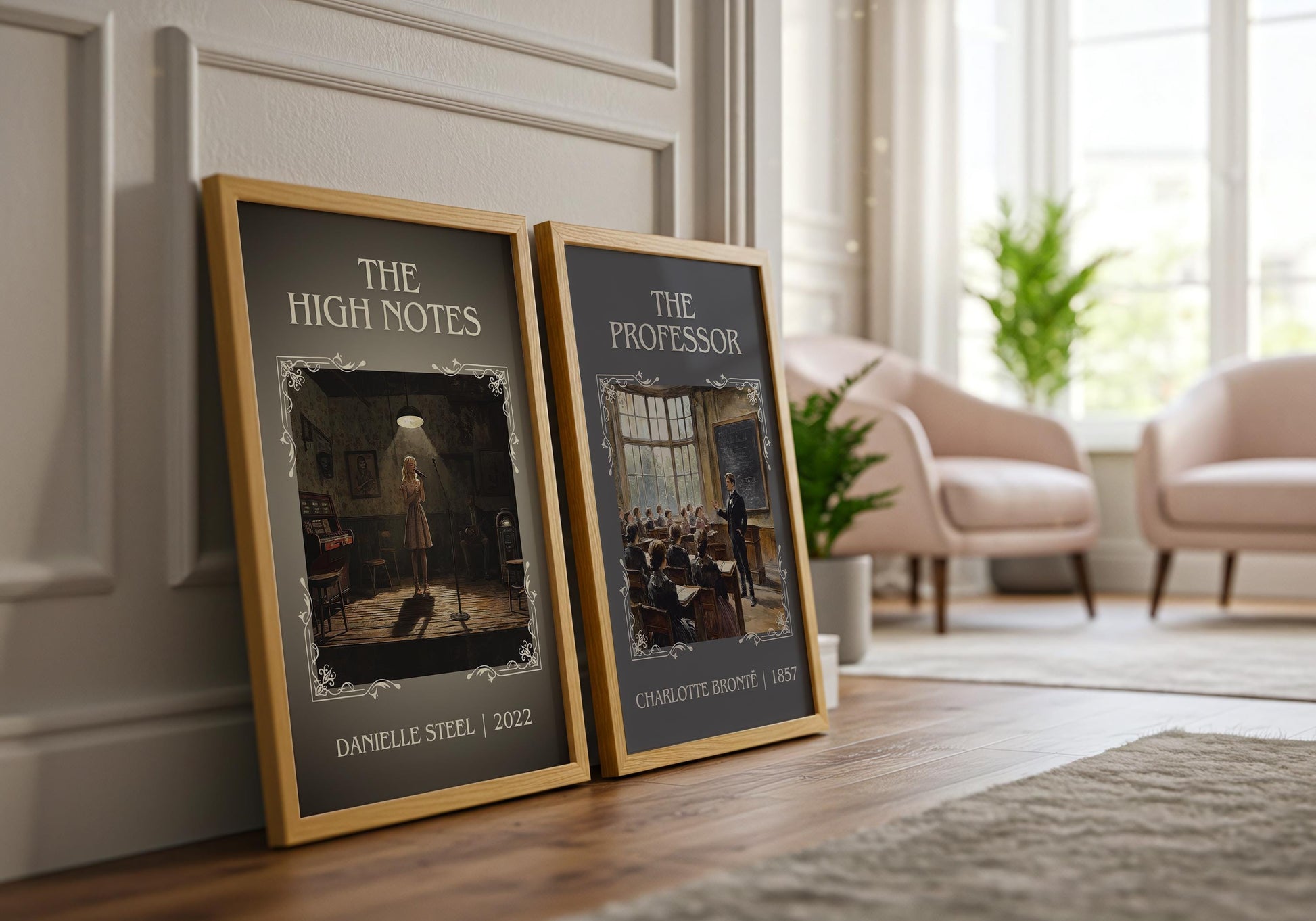 The Professor by Charlotte Bronte High Quality Poster Print. Free Delivery Wall Art. Author & Blurb Book/Novel Minimalist Art Gift