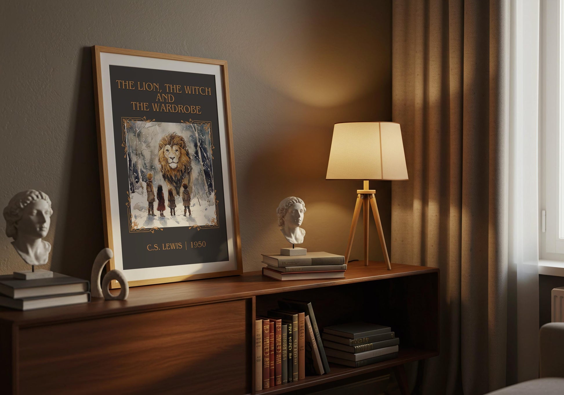 The Lion, The Witch and The Wardrobe by C.S.LEWIS High Quality Poster Print.Wall Art. Title,Author Book/Novel Artwork.Minimalist Clean Print