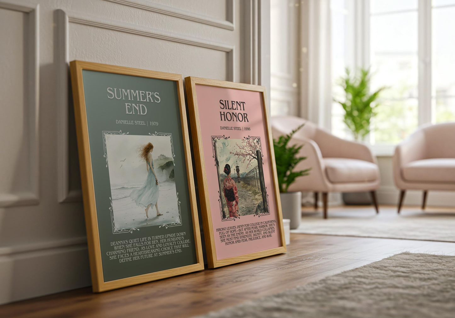 Summer's End by Danielle Steel High Quality Poster Print. Free Delivery Wall Art. Author & Blurb Book/Novel Minimalist Art Gift