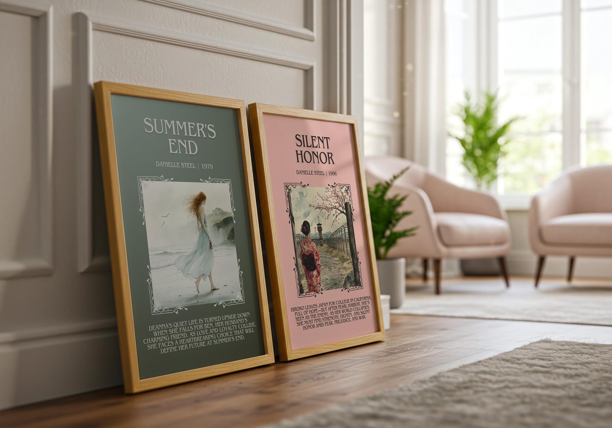 Summer's End by Danielle Steel High Quality Poster Print. Free Delivery Wall Art. Author & Blurb Book/Novel Minimalist Art Gift