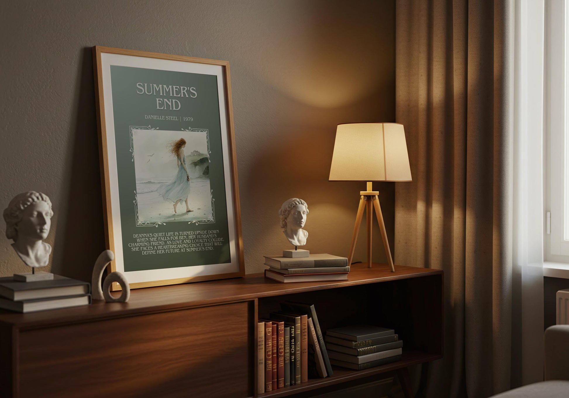 Summer's End by Danielle Steel High Quality Poster Print. Free Delivery Wall Art. Author & Blurb Book/Novel Minimalist Art Gift