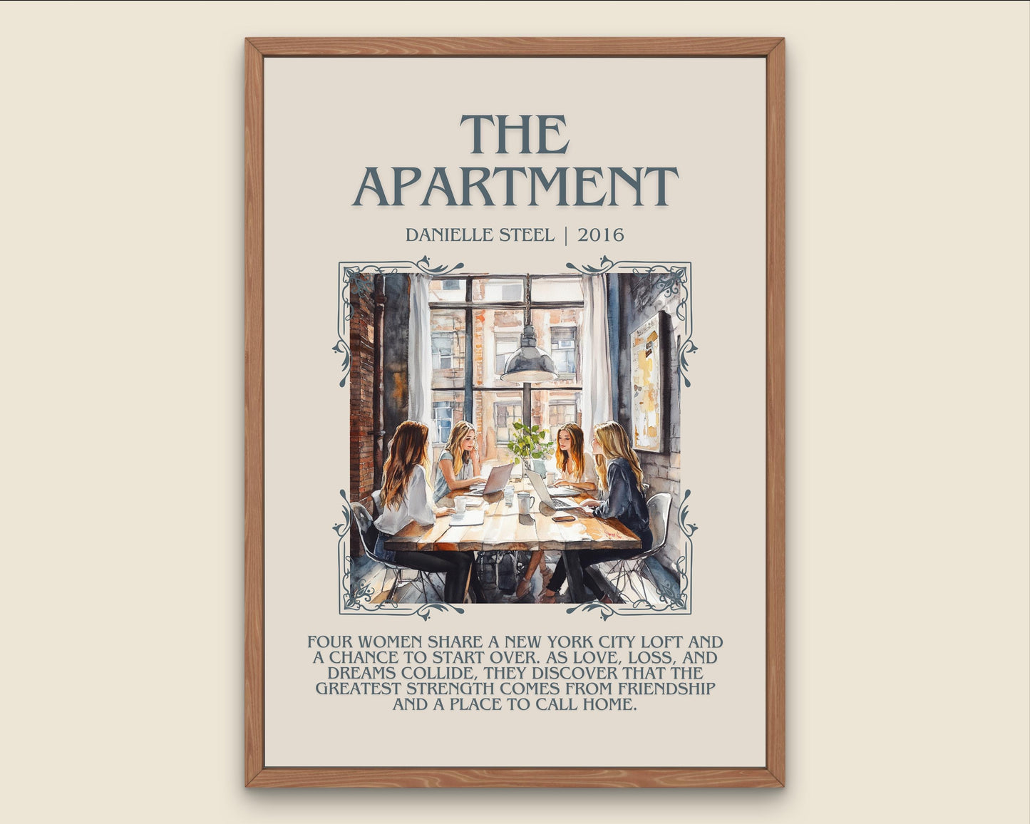 The Apartment by Danielle Steel High Quality Poster Print. Free Delivery Wall Art. Author & Blurb Book/Novel Minimalist Art Gift