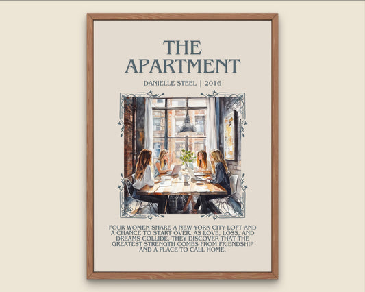 The Apartment by Danielle Steel High Quality Poster Print. Free Delivery Wall Art. Author & Blurb Book/Novel Minimalist Art Gift