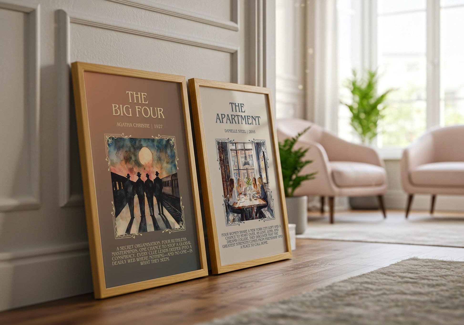 The Big Four by Agatha Christie High Quality Poster Print. Free Delivery Wall Art. Author & Blurb Book/Novel Minimalist Art Gift