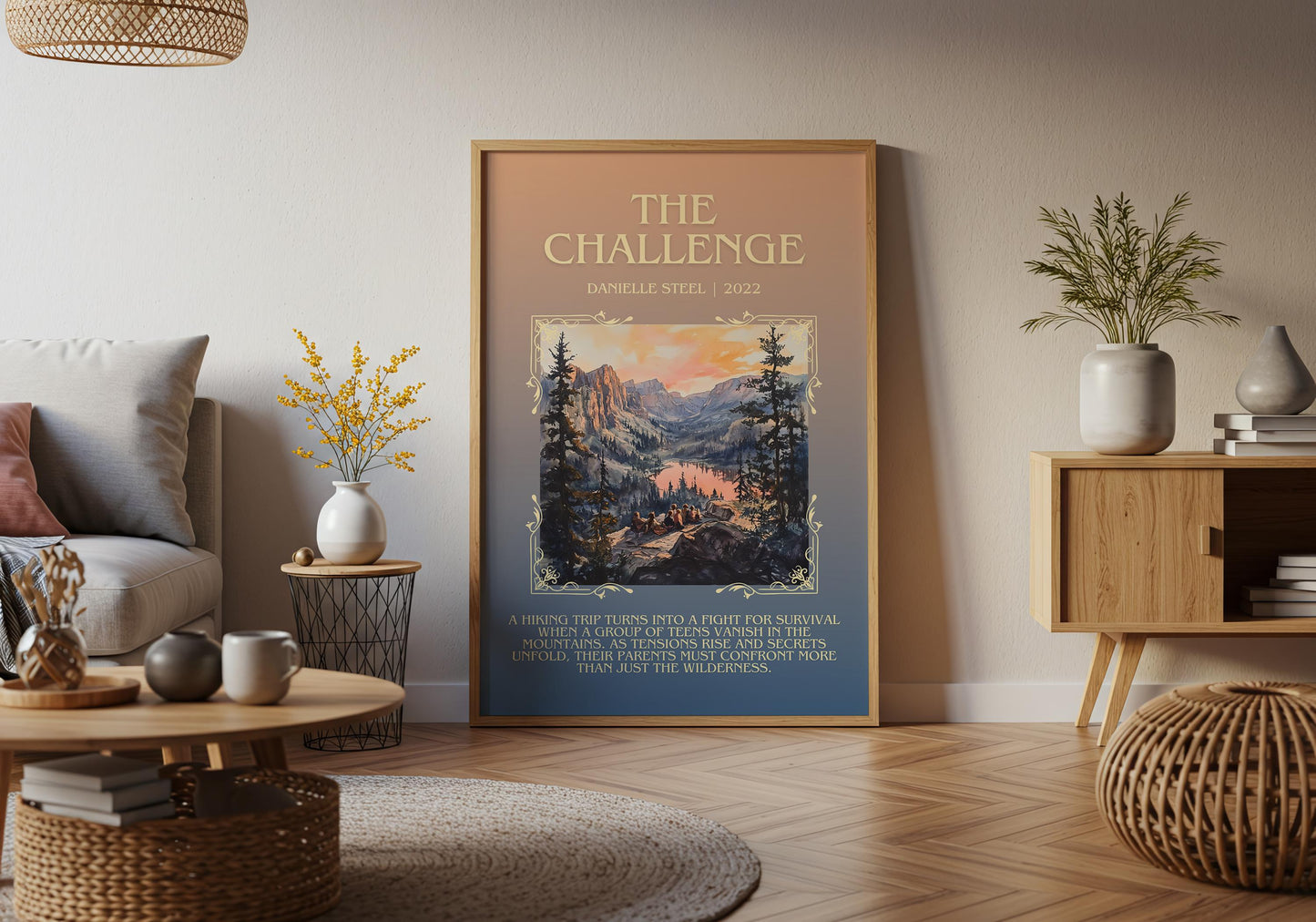 The Challenge by Danielle Steel High Quality Poster Print. Free Delivery Wall Art. Author & Blurb Book/Novel Minimalist Art Gift