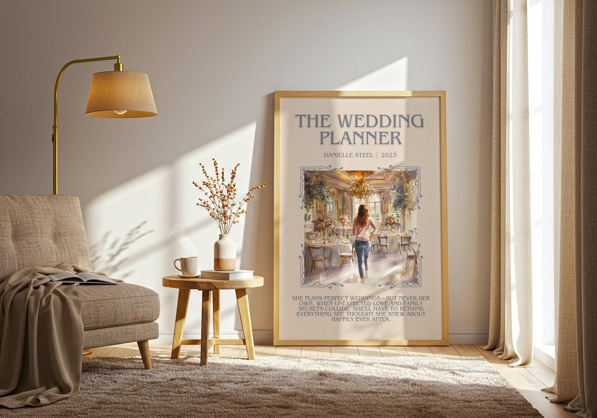 The Wedding Planner by Danielle Steel High Quality Poster Print. Free Delivery Wall Art. Author & Blurb Book/Novel Minimalist Art Gift