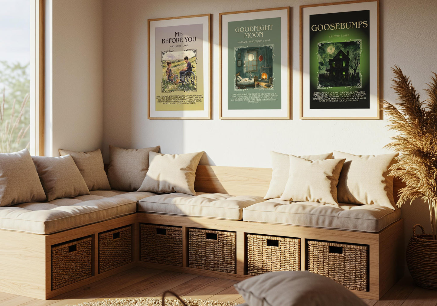 Goosebumps by R.L. Stine Descriptive, High Quality Poster Print. Free Delivery Wall Art. Author and Blurb Book Artwork