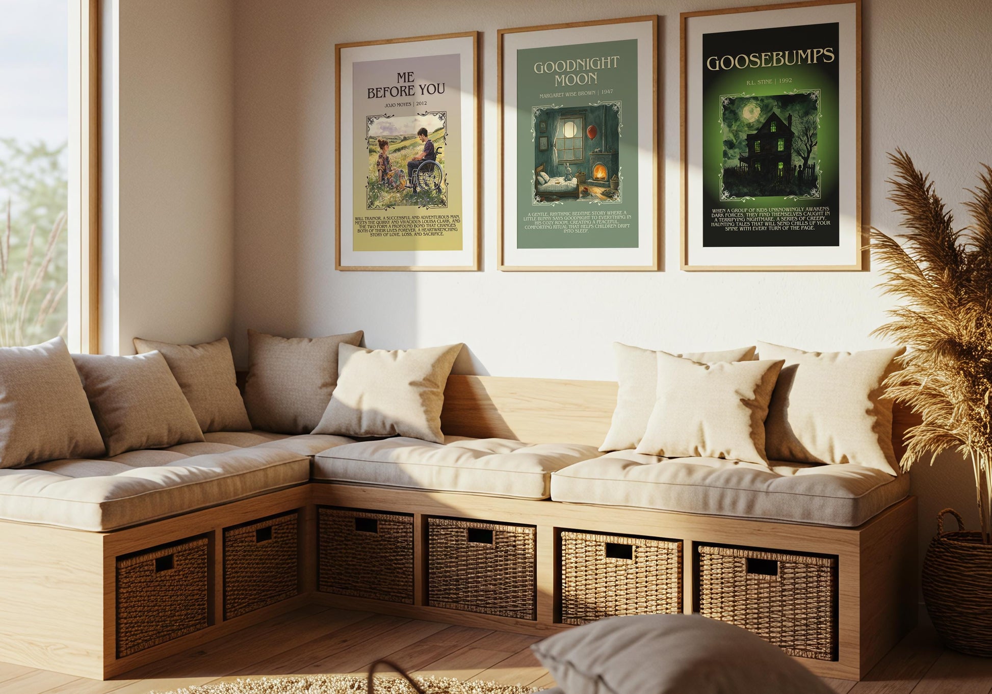 Goosebumps by R.L. Stine Descriptive, High Quality Poster Print. Free Delivery Wall Art. Author and Blurb Book Artwork