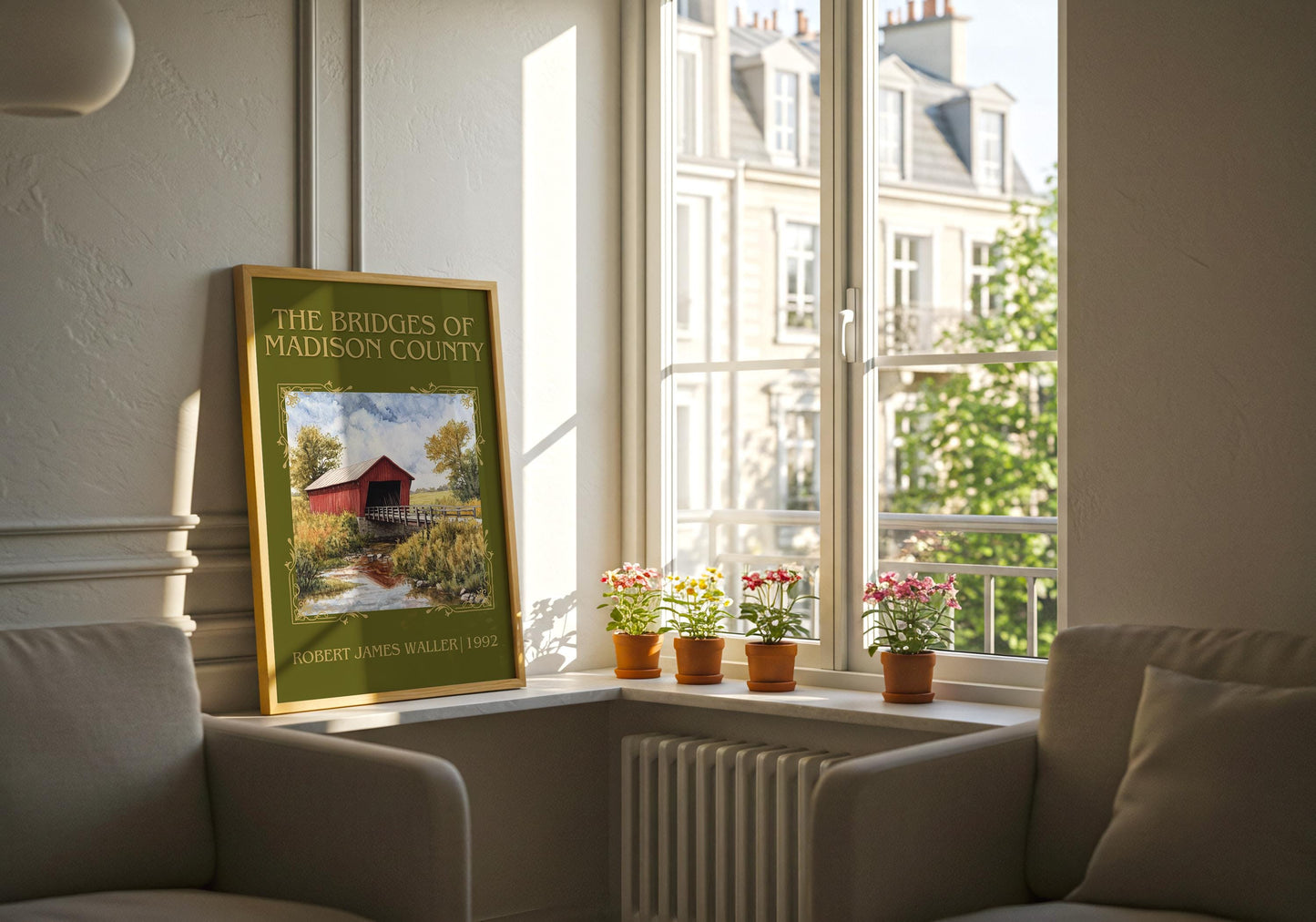 The Bridges of Madison County by Robert James Waller High Quality Poster Print. Free Delivery Wall Art. Author and Blurb Book/Novel Artwork