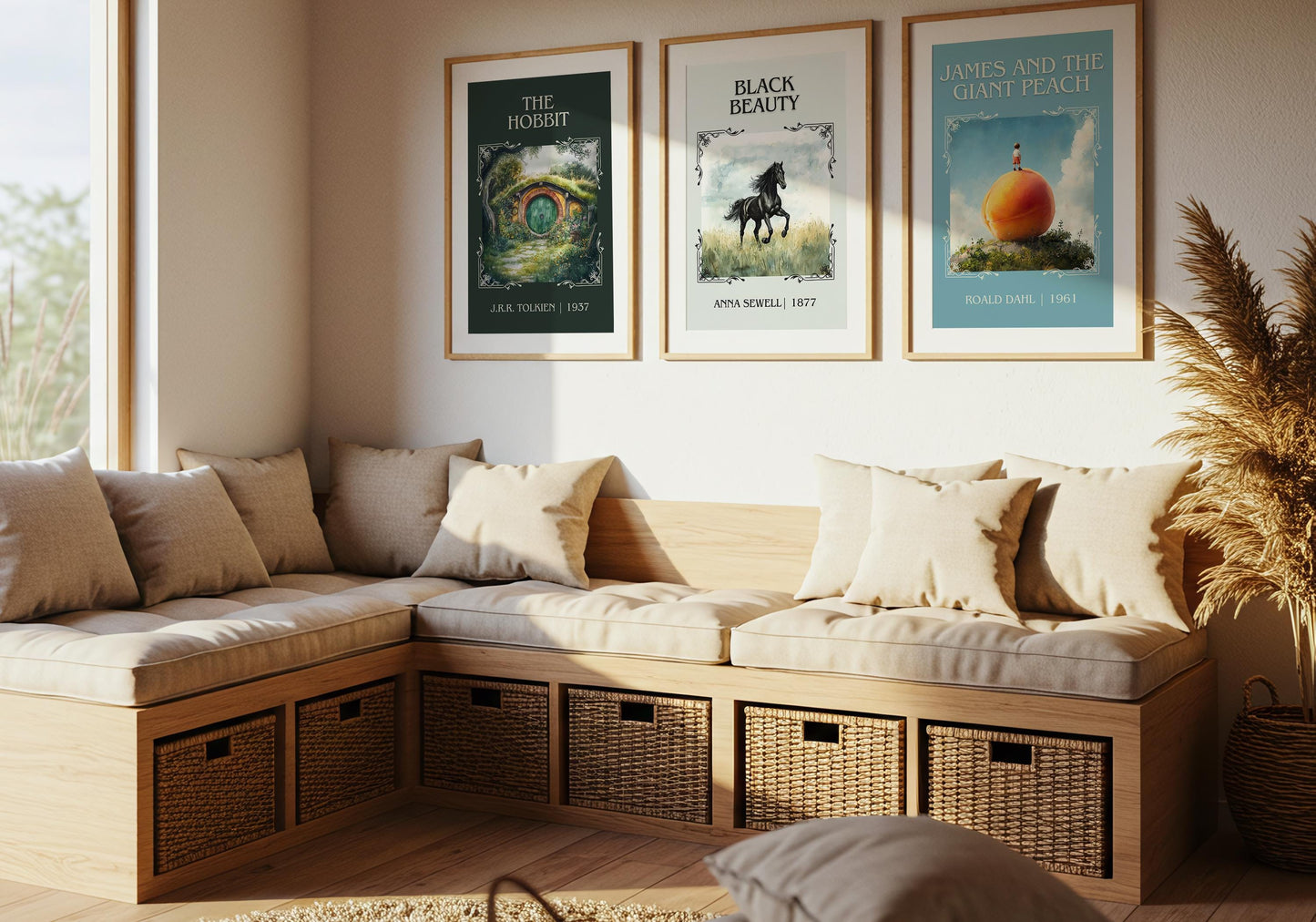 James And The Giant Peach by Roald Dahl High Quality Poster Print. Free Delivery Wall Art. Author and Blurb Book / Novel Minimalist Art