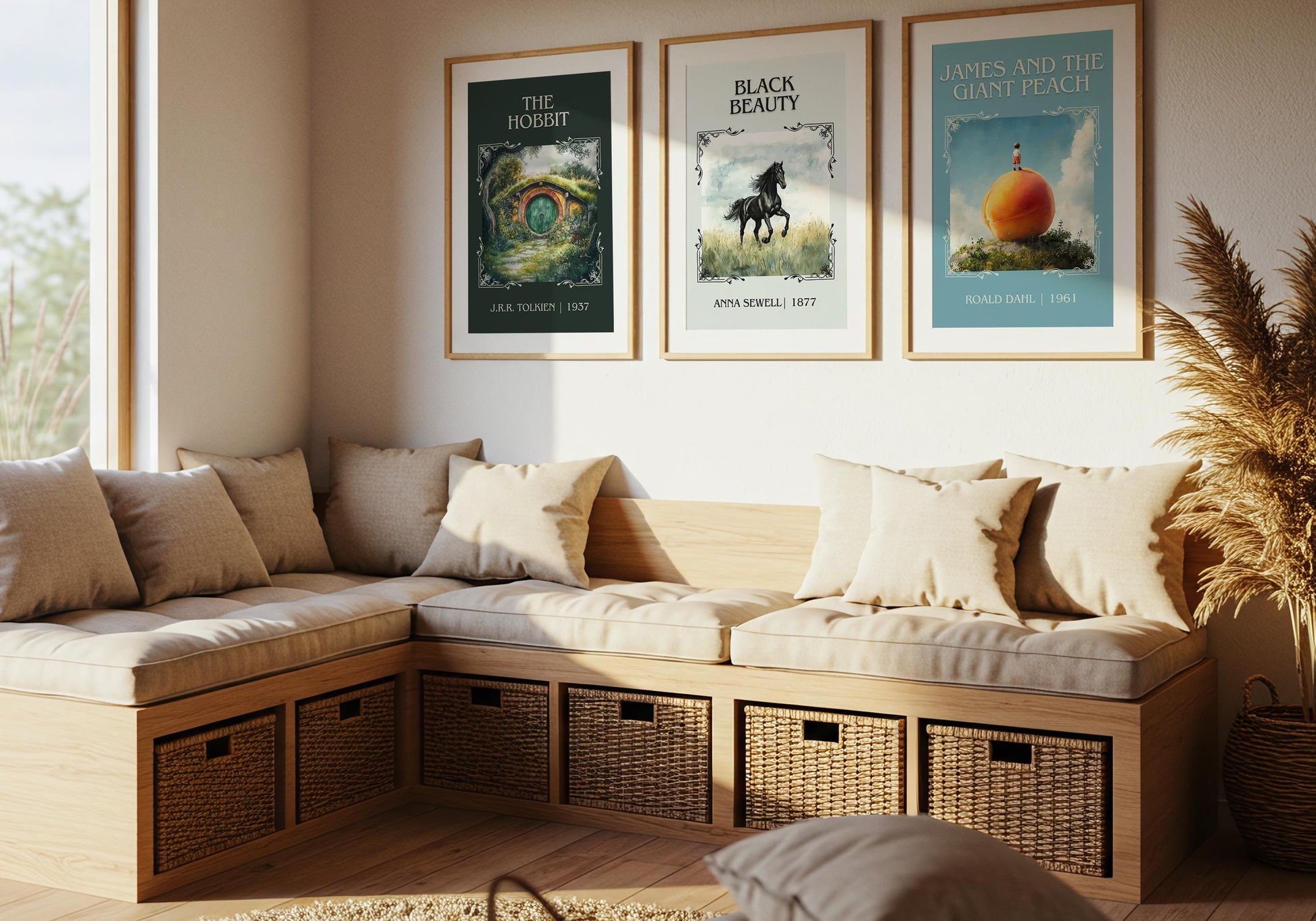 James And The Giant Peach by Roald Dahl High Quality Poster Print. Free Delivery Wall Art. Author and Blurb Book / Novel Minimalist Art