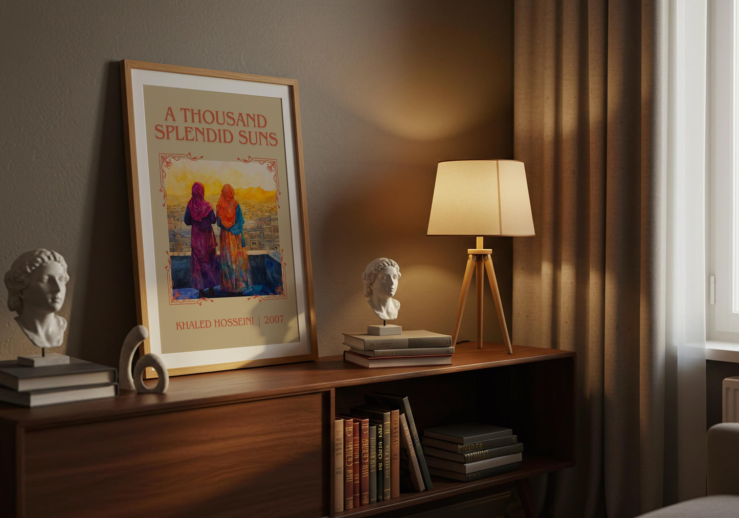 A Thousand Splendid Suns by Khaled Kosseini High Quality Poster Print. Free Delivery Wall Art. Author & Blurb Book/Novel Minimalist Gift