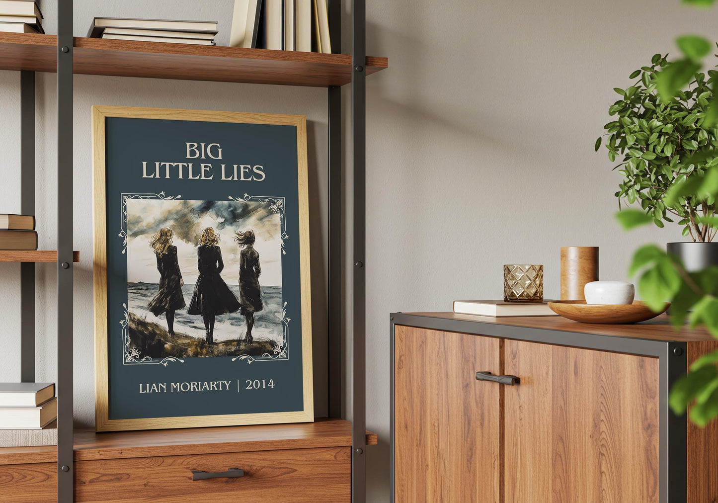 Big Little Lies by Lian Moriarty High Quality Poster Print. Free Delivery Wall Art. Author & Blurb Book/Novel Minimalist Home Art Gift