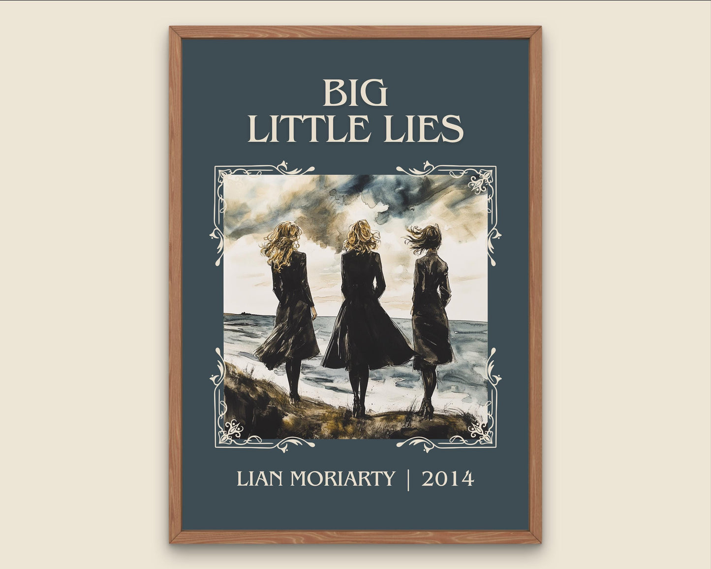 Big Little Lies by Lian Moriarty High Quality Poster Print. Free Delivery Wall Art. Author & Blurb Book/Novel Minimalist Home Art Gift
