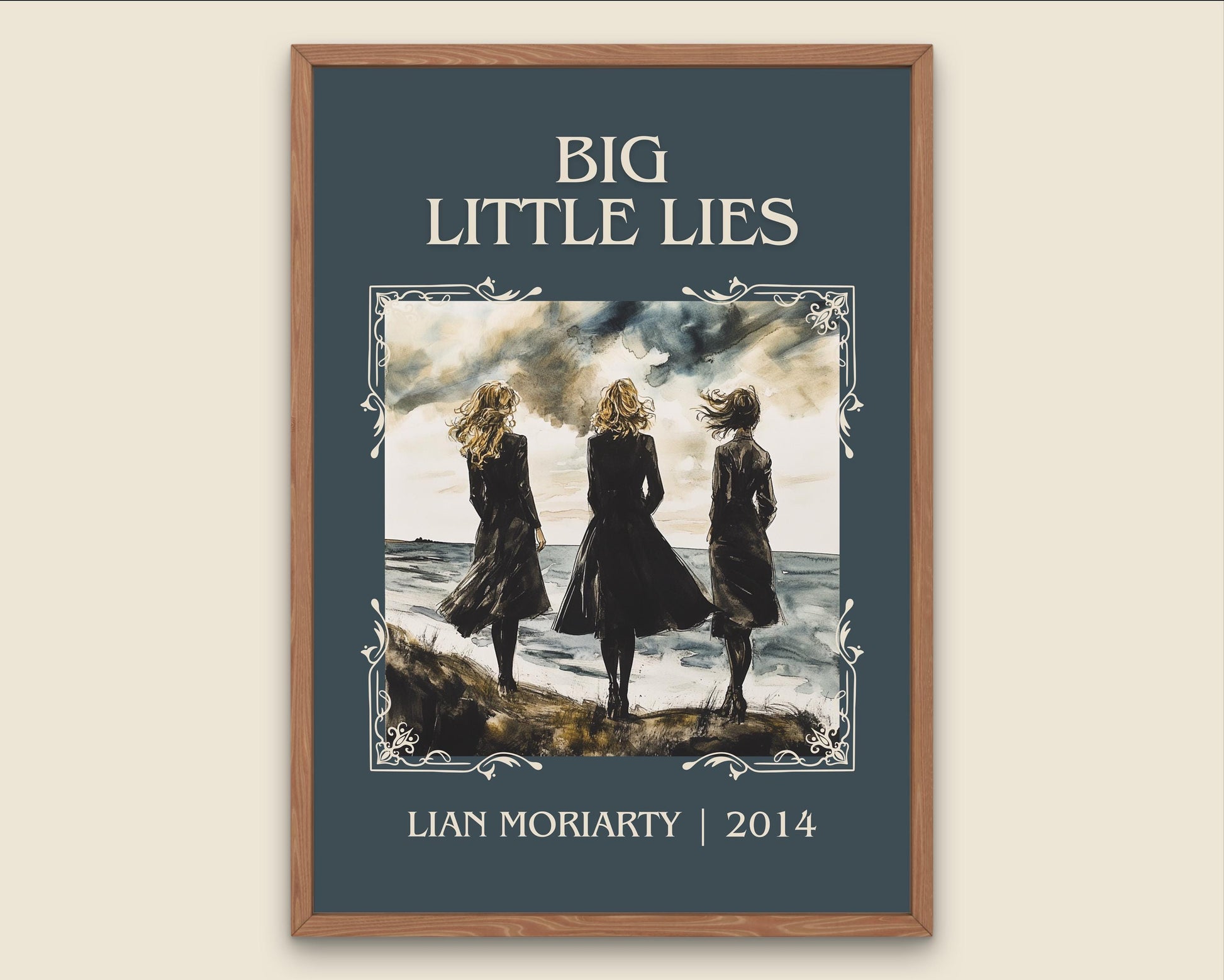 Big Little Lies by Lian Moriarty High Quality Poster Print. Free Delivery Wall Art. Author & Blurb Book/Novel Minimalist Home Art Gift