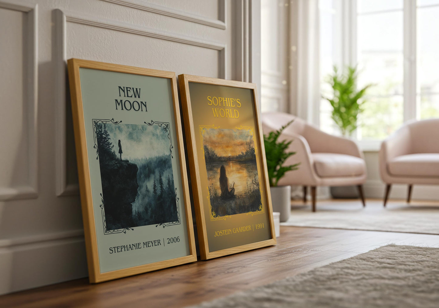 Sophie's World by Justein Gaarder High Quality Poster Print. Free Delivery Wall Art. Author&Blurb Book/Novel Minimalist Home Art Gift Cover