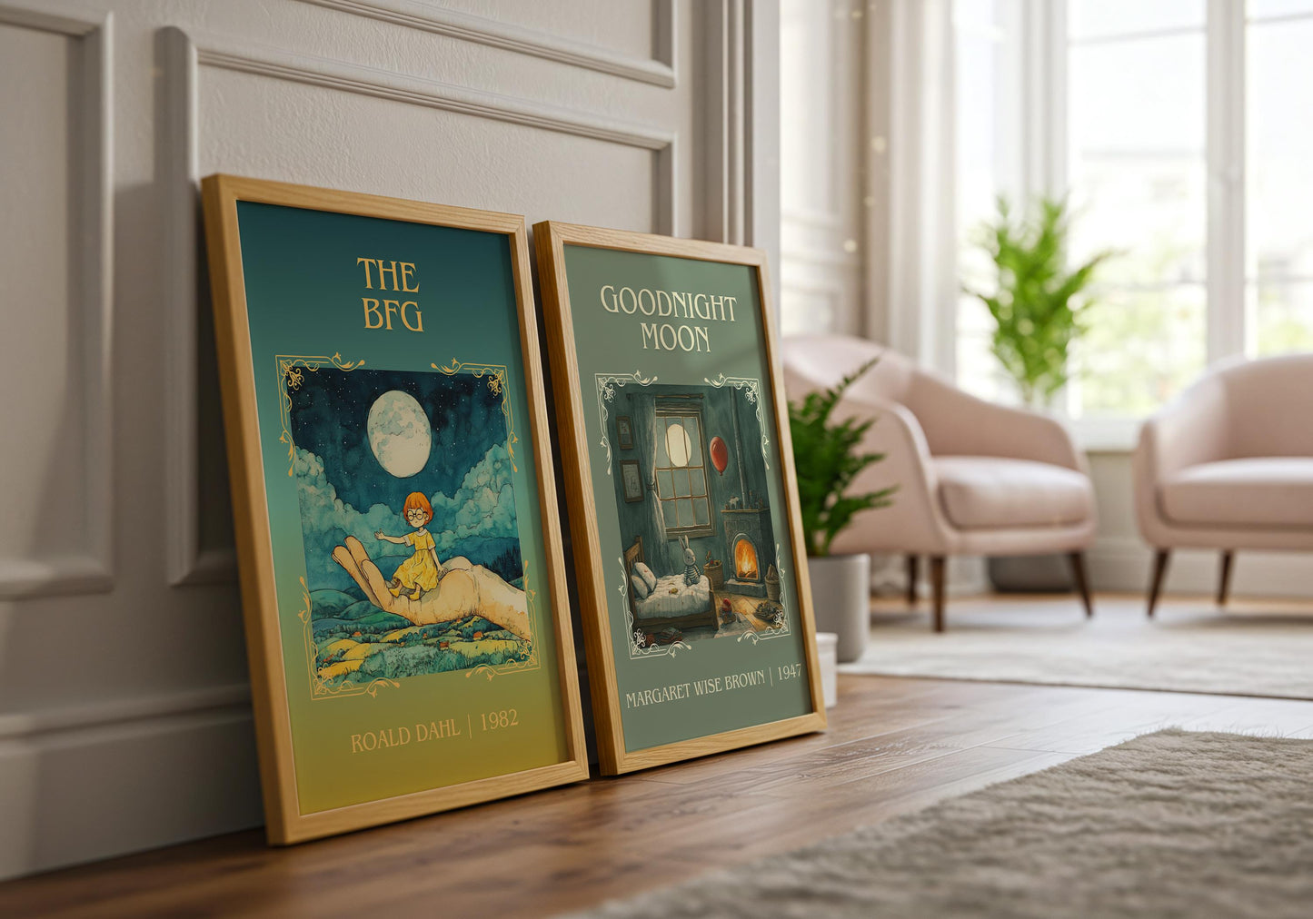 The BFG by Roald Dahl High Quality Poster Print. Free Delivery Wall Art. Author & Blurb Book/Novel Minimalist Home Art Gift Cover