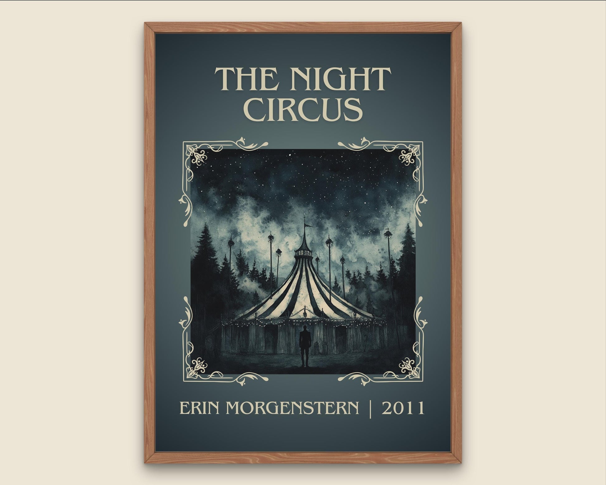 The Night Circus by Erin Morgenstern High Quality Poster Print. Free Delivery Wall Art. Author&Blurb Book/Novel Minimalist Home Gift Cover